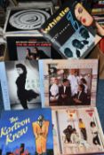 TWO BOXES OF ASSORTED LP RECORDS ETC, artists include The Carpenters, Blue Mink, Teddy