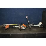 A STIHL FS 55 PERTOL STRIMMER, and a Stihl 200T petrol chainsaw (condition: strimmer engine pulls