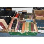 SIX BOXES OF BOOKS containing approximately 100 miscellaneous titles in hardback format, subjects