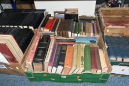 SIX BOXES OF BOOKS containing approximately 100 miscellaneous titles in hardback format, subjects