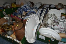 SIX BOXES OF CERAMICS, DINNERWARE AND TEAWARE, to include a wedgwood 'Waverly' pattern coffee set,