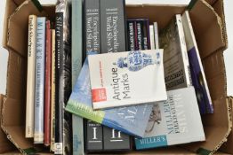 A BOX OF ASSORTED BOOKS, antique silver and ceramic interest, eighteen books including Millers