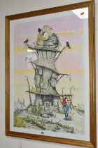 DAVID AUSTIN (CONTEMPORARY) 'AND NO SPITTING!', a fantasy scene depicting a Peddler conducting a