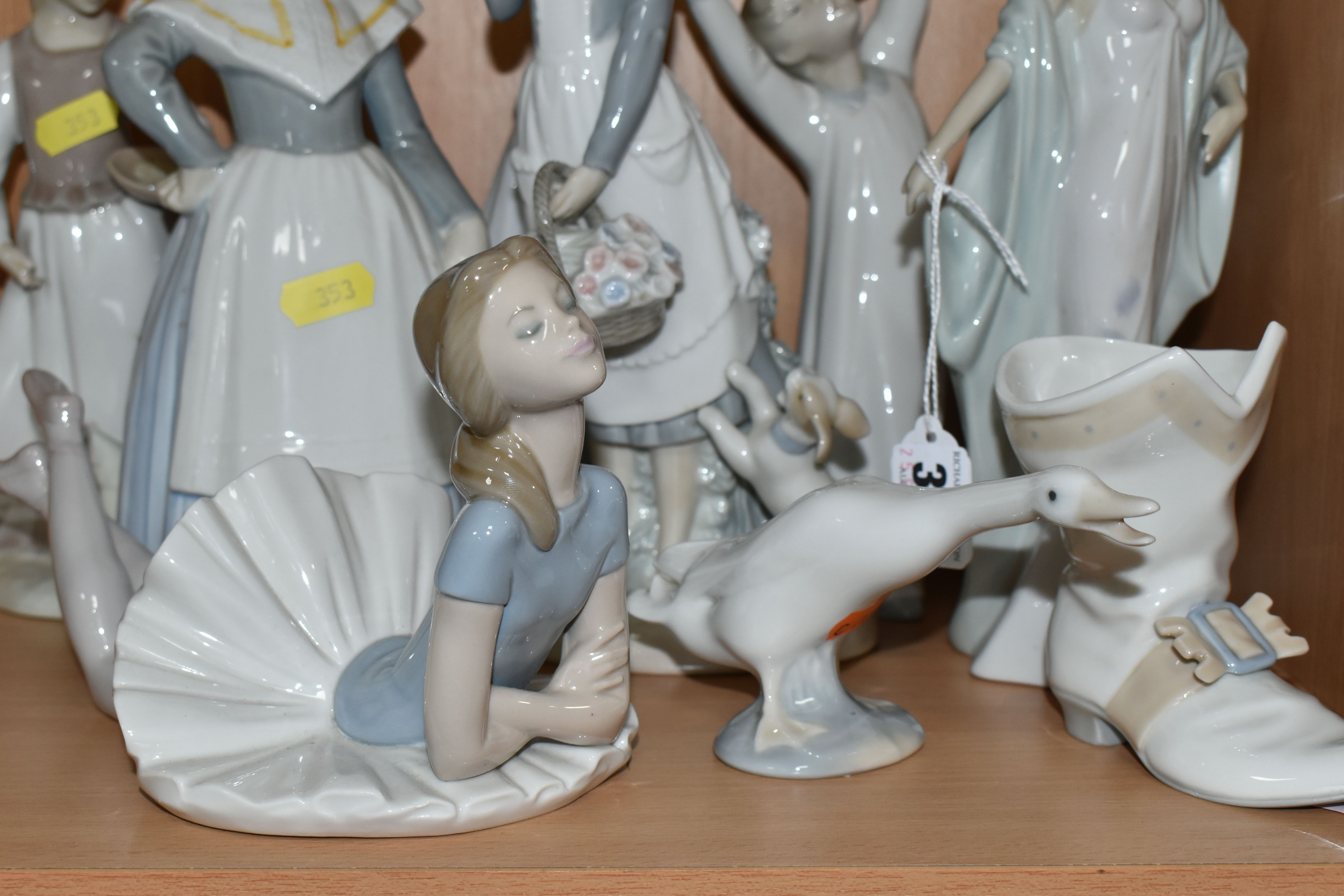 A GROUP OF TEN LLADRO, LLADRO NAO AND SIMILAR FIGURES, comprising 5787 'Sophisticate', 1359 ' - Image 4 of 5