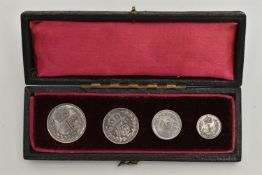 A CASED 'MAUNDY COIN 1898' FOUR PIECE SET, within original fitted case