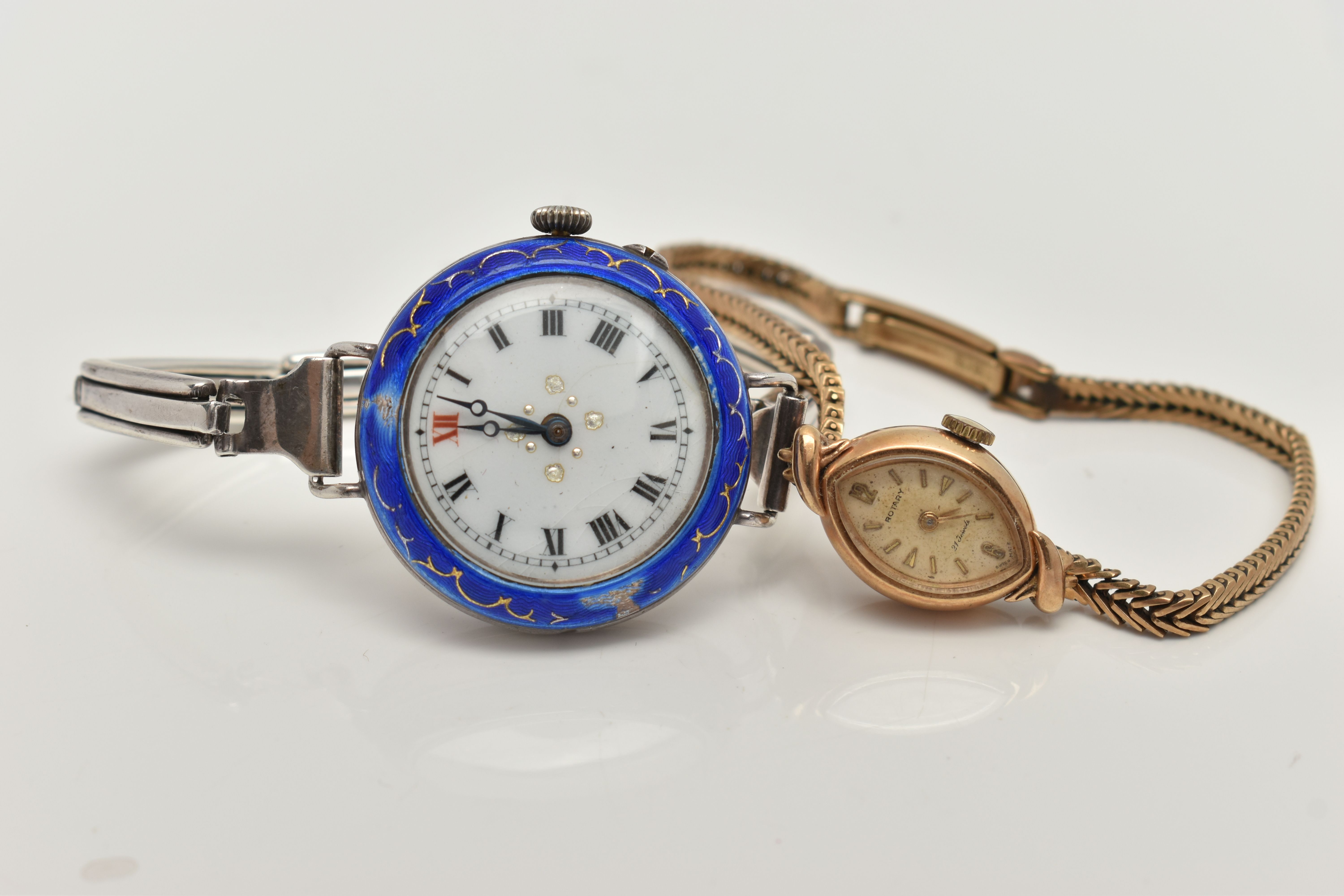 TWO LADIES WRISTWATCHES, the first a 9ct lady Tissot, fitted with a 9ct gold bracelet, hallmarked