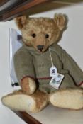 A FORGET-ME-NOT BEARS 'PADDLERS RABBLE' TEDDY BEAR, made in vintage style by Mary of Forget-Me-Not