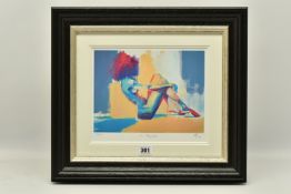 TOBY MULLIGAN (BRITISH 1969) 'IN REPOSE', a signed limited edition print on paper depicting a