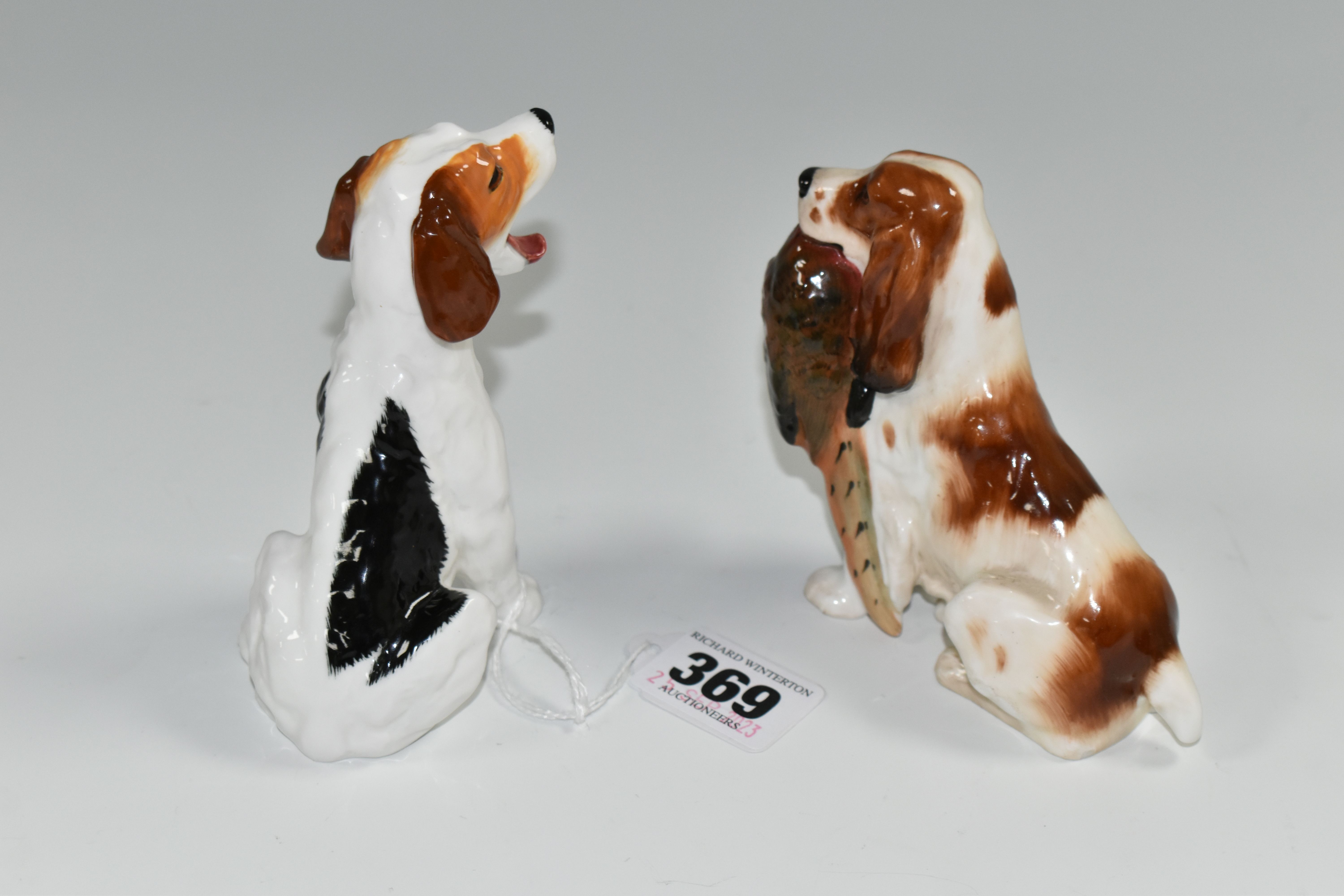 TWO ROYAL DOULTON FIGURES OF DOGS, comprising Cocker Spaniel with Pheasant HN1029, and Character Dog - Image 2 of 4