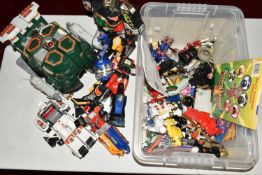 A COLLECTION OF UNBOXED AND ASSORTED BANDAI POWER RANGERS FIGURES AND ACCESSORIES, assorted