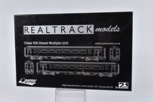 A BOXED REALTRACK TRAIN, OO GAUGE SUPER SPRINTER Class 156, 2 car DMU 156452 in BR Provincial