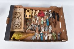 A QUANTITY OF 1970'S AND 80'S STAR WARS FIGURES, to include two 77 GMFGI Darth Vader without capes