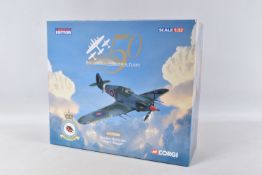 A BOXED CORGI HAWKER HURRICANE 'NIGHT REAPER' MODEL PLANE SCALE 1:32, numbered AA35508, painted in