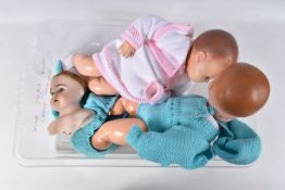 AN ARMAND MARSEILLE BISQUE HEAD BABY DOLL, nape of neck marked 'A.M. Germany 351./8K' with slot to