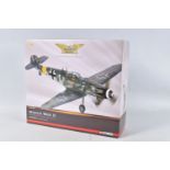 A BOXED CORGI MESSERSCHMITT BF109G-6 MODEL PLANE SCALE 1:72, numbered AA34904, painted grey camo