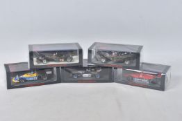 FIVE BOXED SPARK MODELS MINIMAX 1970'S/80'S RACECARS, to include a Brabham BT48 4th Italian GP 1979,