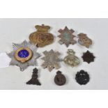 A SELECTION OF CAP BADGES AND SHAKO PLATES, this lot includes a 19th century British officers