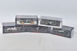FIVE BOXED SPARK MODELS MINIMAX 1960'S/1970'S RACECARS, to include a BRMP153 US GP 1970, numbered