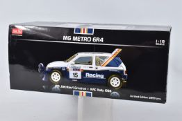 A BOXED SUNSTAR MG METRO 6R4 RAC RALLY 1986 MODEL VEHICLE SCALE 1:18, numbered 5531, painted white