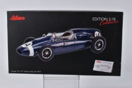 A BOXED SCHUCO COOPER T51 #14 WINNER ITALIAN GP 1959 SCALE 1:18 MODEL VEHICLE, numbered 45 003 2600,