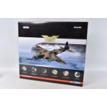 A BOXED CORGI SHORT STIRLING MK1 MODEL PLANE SCALE 1:72, numbered AA39501, painted green and brown