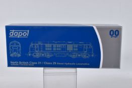 A BOXED DAPOL OO GAUGE CLASS 29 DIESEL HYDRAULIC LOCOMOTIVE, No. 6107, in BR blue with full yellow