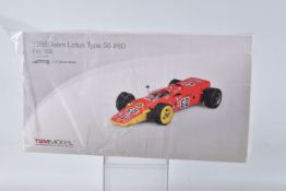 A BOXED TSM TRUE SCALE MINIATURES MODELS 1968 TEAM LOTUS TYPE 56 #60 INDY 500 SCALE 1:18 MODEL