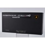 A BOXED AUTOART MODELS LAMBORGHINI AVENTADOR LP700-4 ROADSTER SCALE 1:18 MODEL VEHICLE, numbered