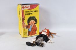 A BOXED PELHAM VENTRILOQUIAL CLOWN PUPPET, No.V7, with an unboxed SL Bimbo, all appear complete