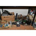 SIX BOXES AND LOOSE VINTAGE ELECTRICAL PARTS AND ACCESSORIES ETC, to include a box of assorted