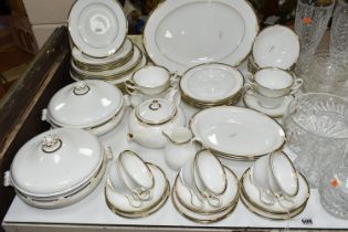 A SIXTY ONE PIECE WEDGWOOD CAVENDISH PATTERN DINNER SERVICE, pattern no R4680, comprising two