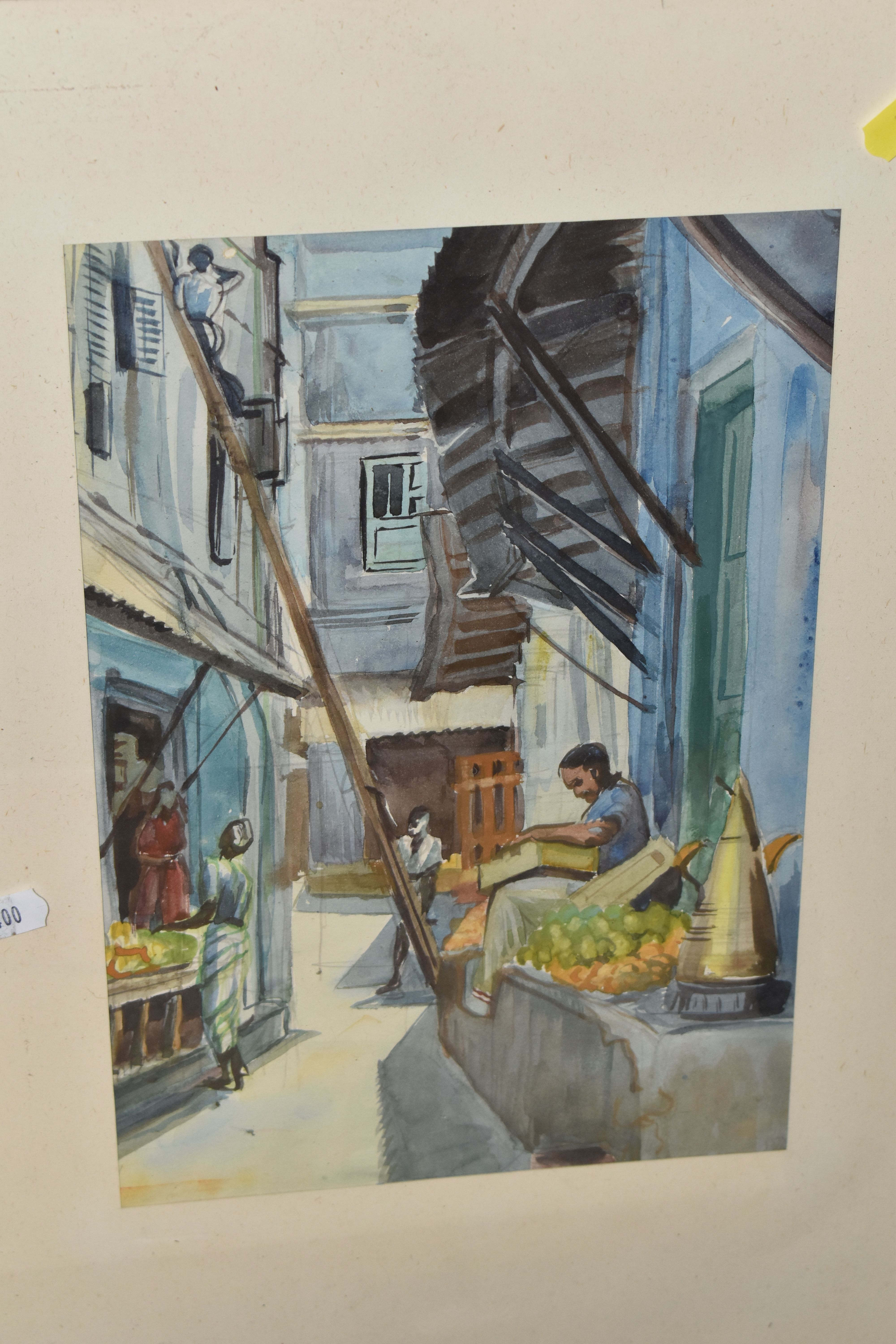 SIX 20TH CENTURY OILS AND WATERCOLOURS, comprising a Maltese view of Mdina signed Galia 1969, - Image 5 of 5