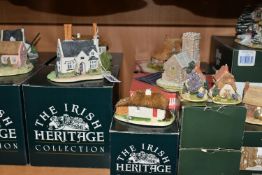 A COLLECTION OF BOXED LILLIPUT LANE AND THE IRISH COLLECTION SCULPTURES, comprising seven Lilliput