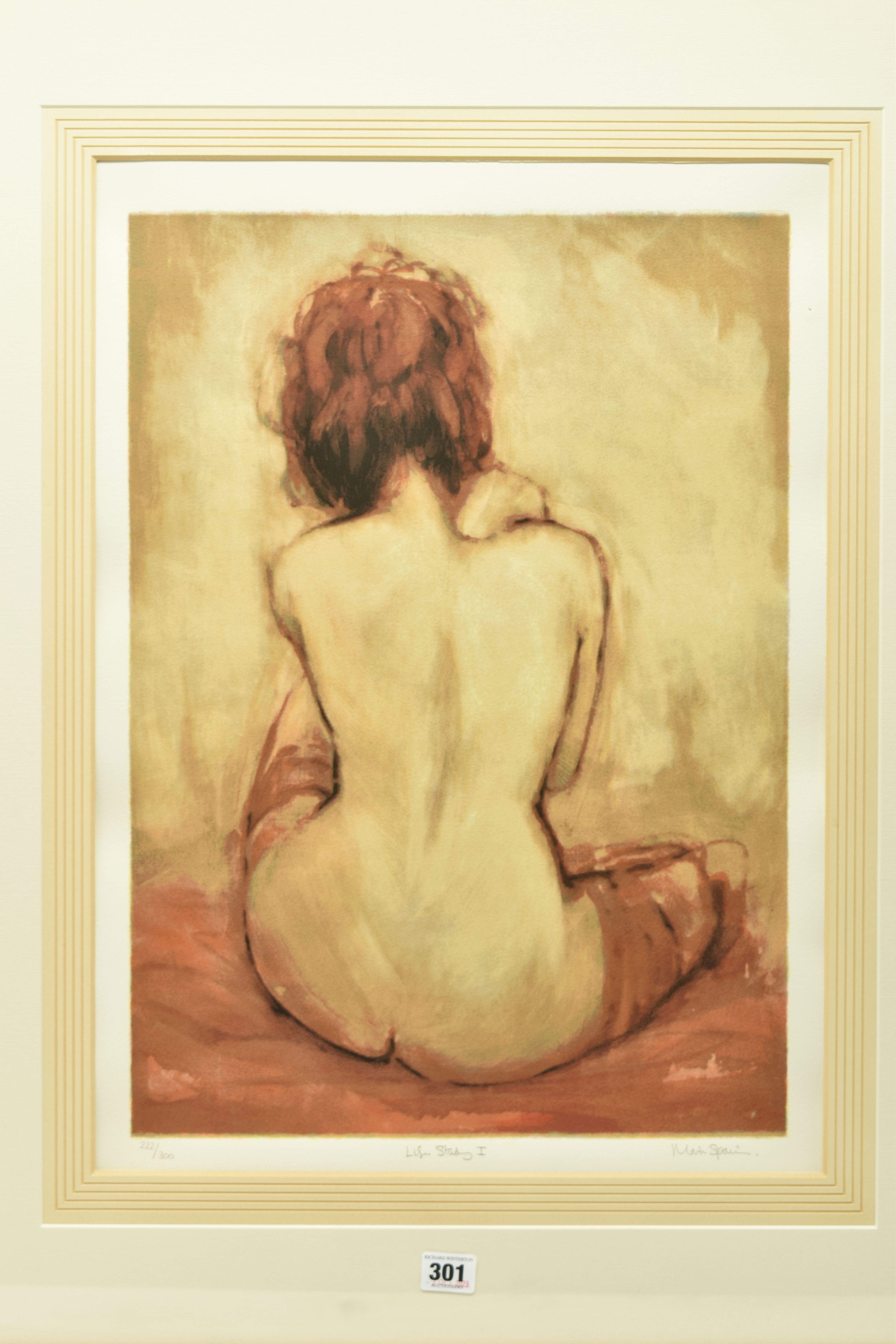 MARK SPAIN (BRITISH 1962) 'LIFE STUDY I', a limited edition silk screen print, depicting a sepia - Image 2 of 8
