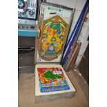 A GOTTLEIB FLIPPER SKILL GAME 'PIN BALL' MACHINE with 'Bank-a-ball' graphics in parts with