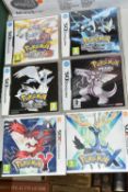 POKEMON NINTENDO GAMES, includes Pokémon Pearl (DS), Pokémon Black (DS), Pokémon Black 2 (DS),