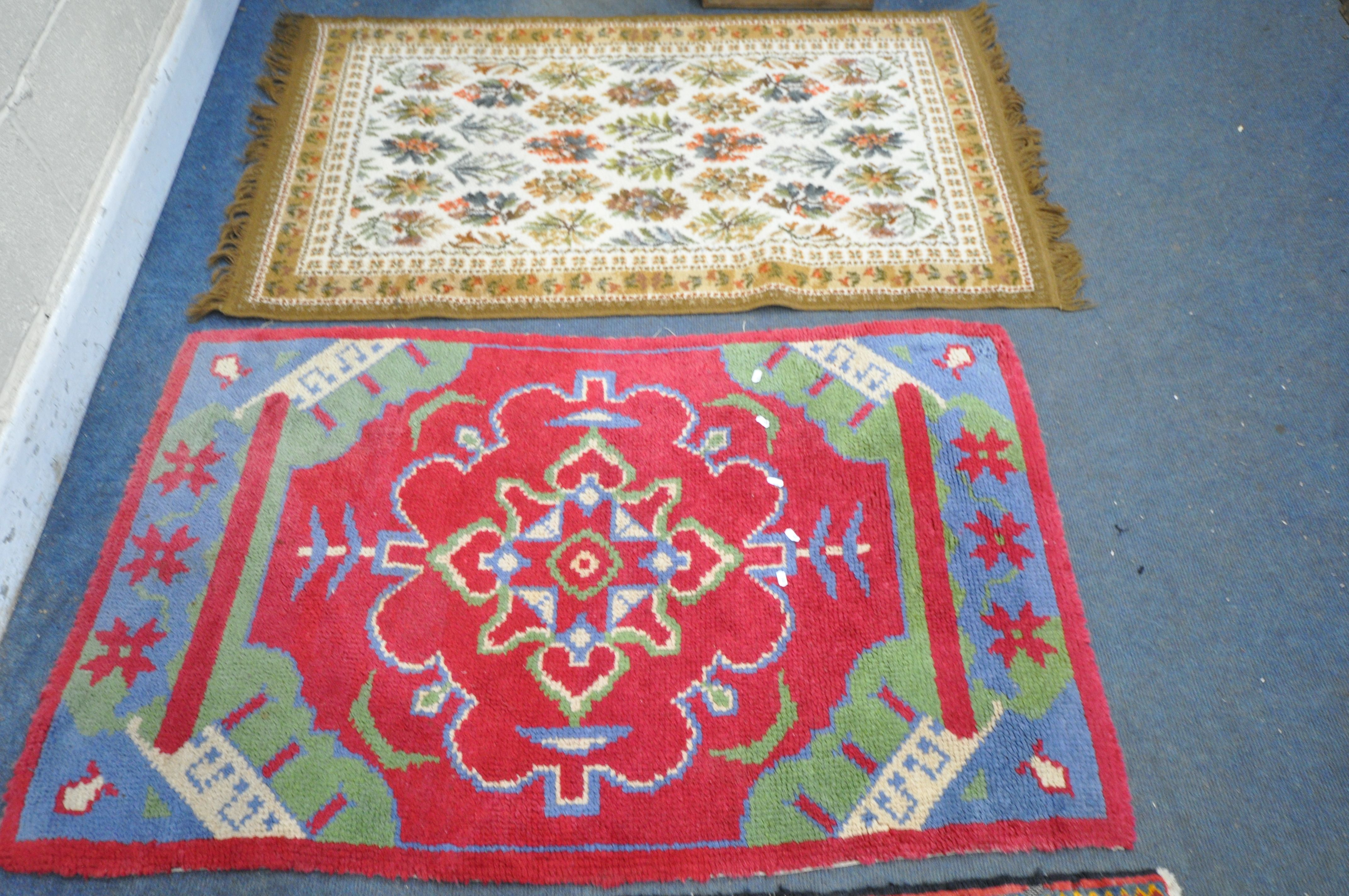 TWO WOOL PERSIAN RUGS, both of similar patterns, largest rug measurements, 155cm x 97cm, along - Image 6 of 6