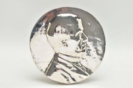 A GORHAM CO SILVER PLATED PORTRAIT PLAQUE AFTER LEILA USHER, possibly of Henry Bonnard of the