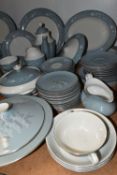 A LARGE QUANTITY OF ROYAL DOULTON 'REFLECTION' PATTERN AND 'FOREST GLADE' PATTERN DINNERWARE,