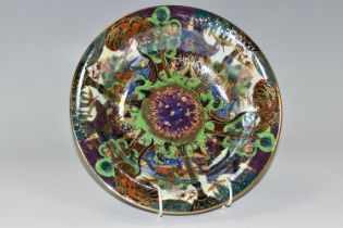 DAISY MAKEIG-JONES FOR WEDGWOOD, A FAIRYLAND LUSTRE SHALLOW BOWL, the interior decorated in The
