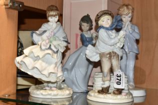 TWO COALPORT LIMITED EDITION FIGURE, A ROYAL WORCESTER LIMITED EDITION FIGURE AND A BOXED NAO FIGURE