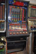 A JPM SLOT MACHINE with 'Swop a Fruit' graphics and mechanism (untested and maybe incomplete