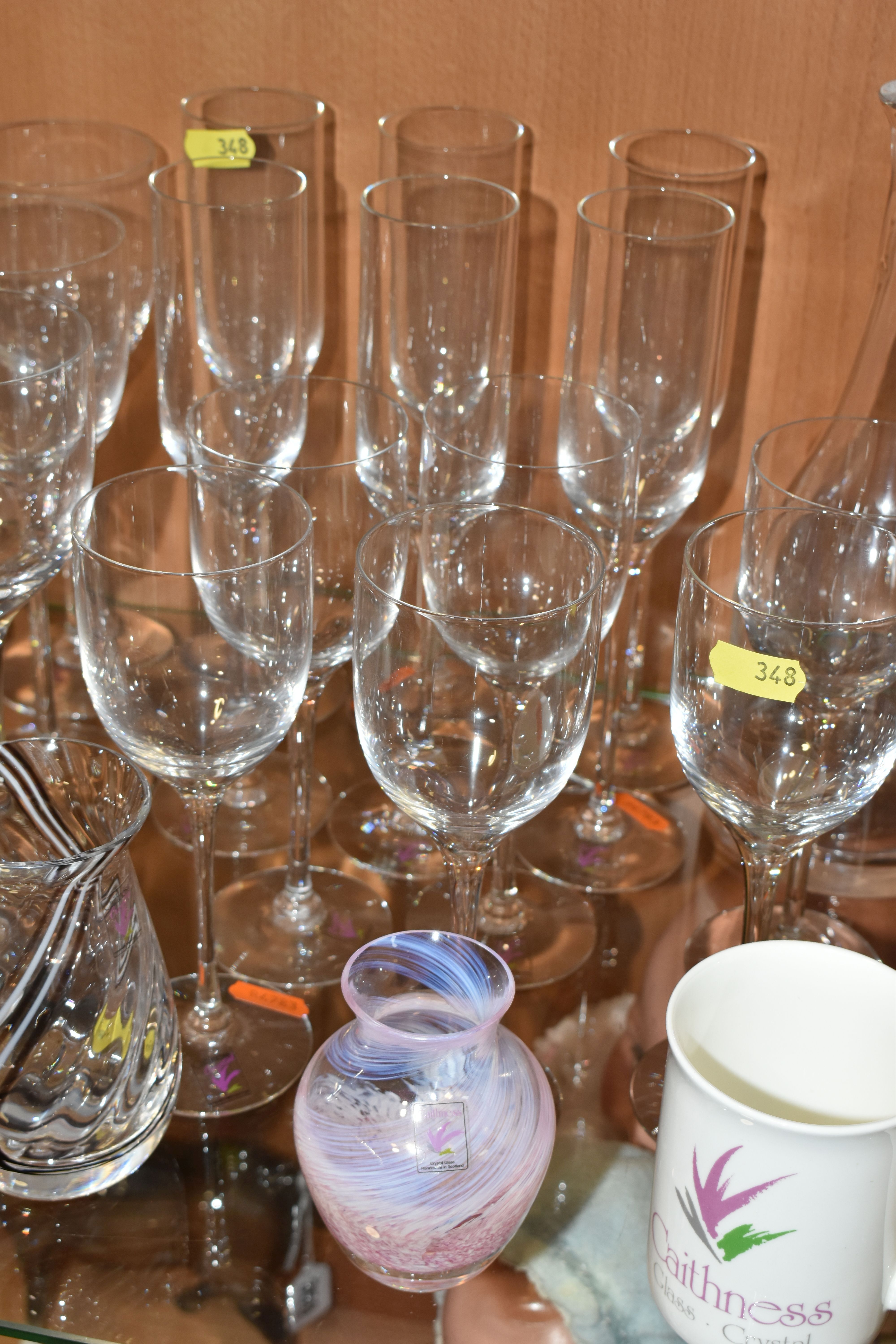 A SUITE OF BOXED CAITHNESS 'DIANE' DRINKING GLASSES AND OTHER BOXED AND LOOSE CAITHNESS GLASSWARE, - Image 3 of 6