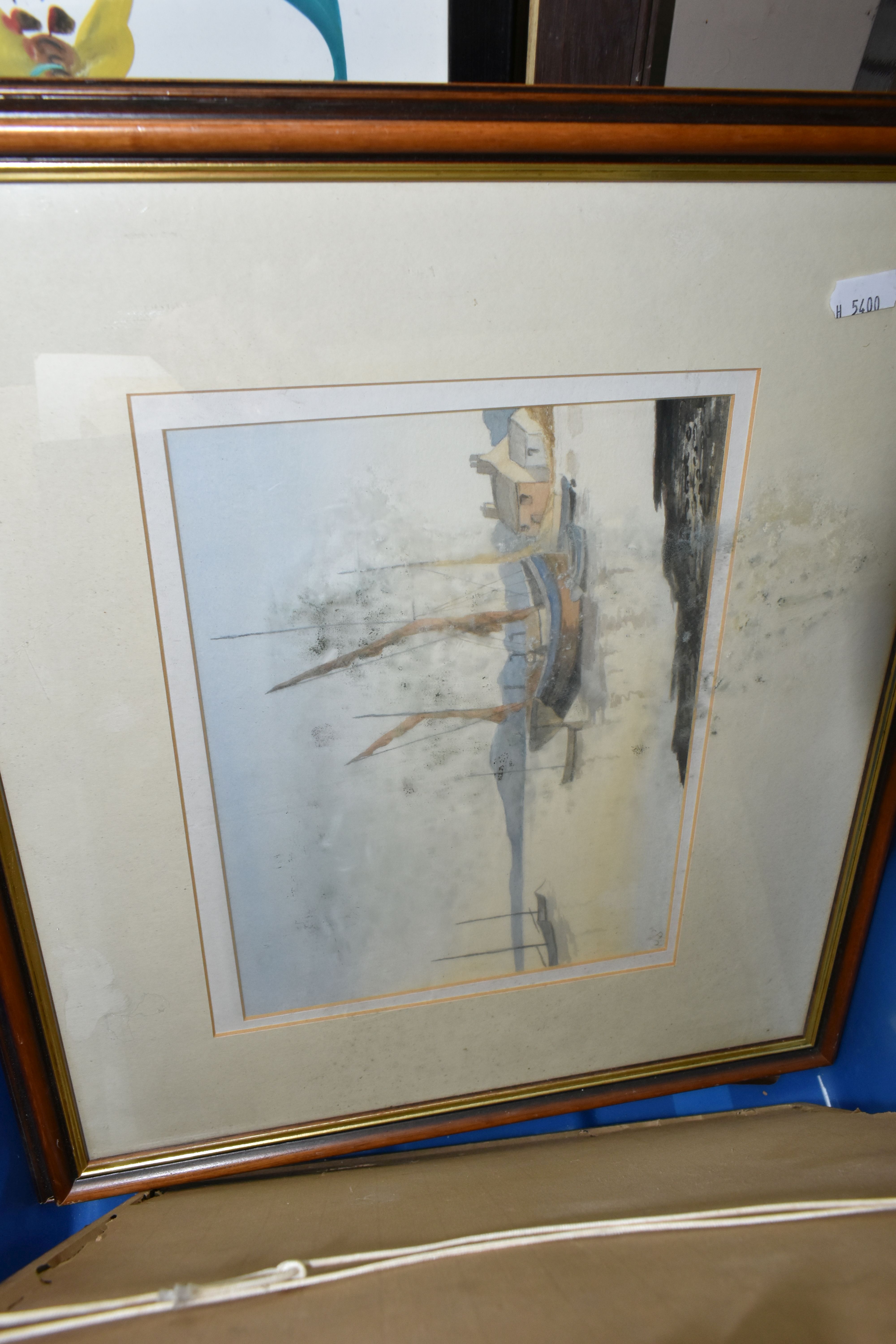 TWO BOXES AND LOOSE PAINTINGS AND PRINTS ETC, to include a small quantity of loose watercolours, - Image 7 of 9