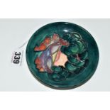 A MOORCROFT POTTERY MAMOURA PATTERN PIN DISH, impressed marks, diameter 11.8cm (Condition Report: