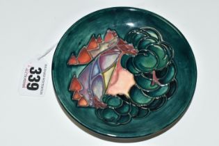 A MOORCROFT POTTERY MAMOURA PATTERN PIN DISH, impressed marks, diameter 11.8cm (Condition Report: