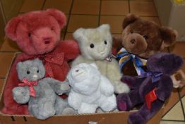 A BOX OF GUND TEDDY BEARS, comprising a signed, numbered 195/1200 limited edition 'RoseBeary' red