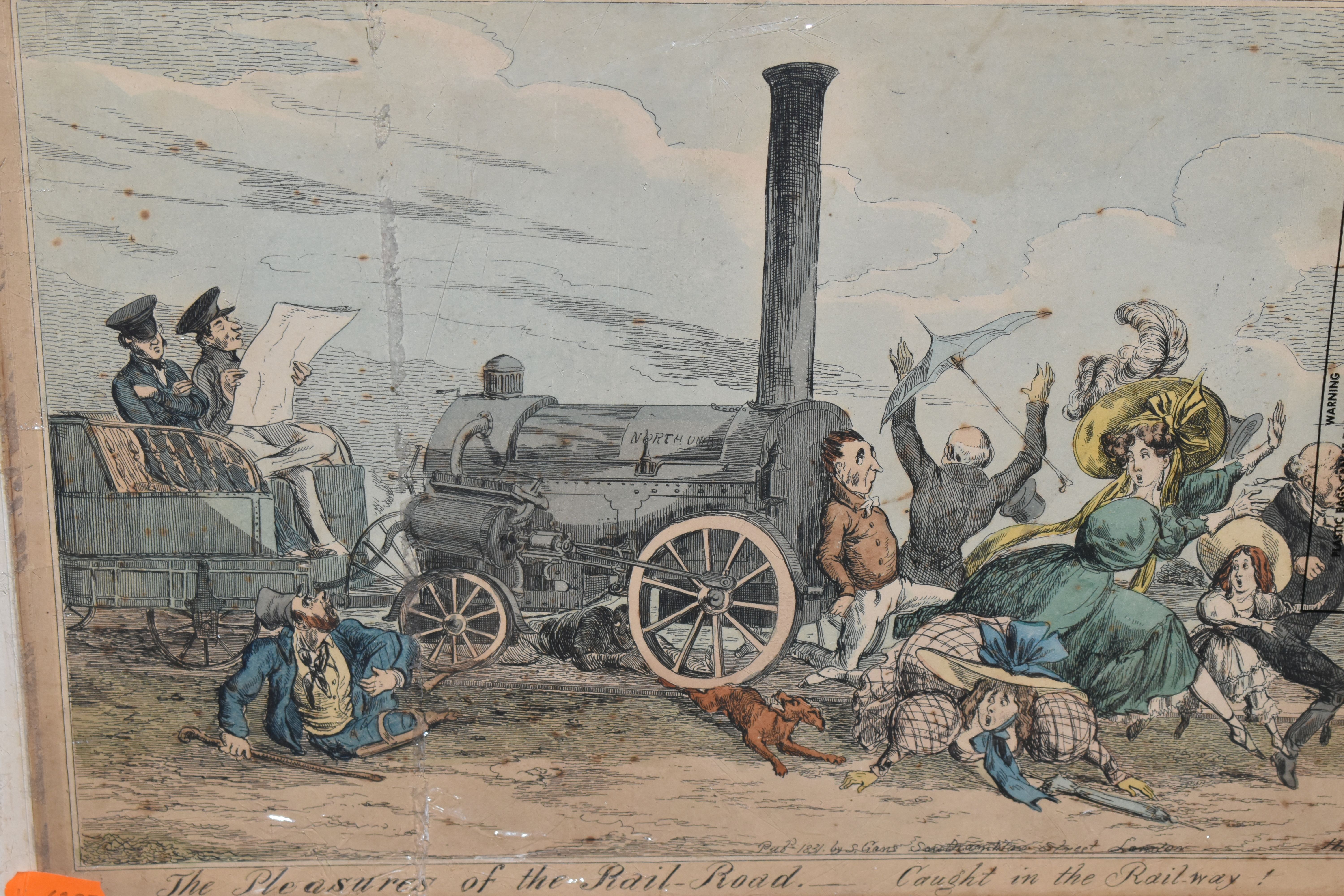 HENRY HEATH (1801-1858) 'THE PLEASURES OF THE RAIL-ROAD, CAUGHT IN THE RAIL-WAY', a caricature print - Image 2 of 8