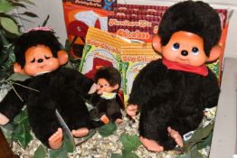 A QUANTITY OF PALITOY CHAD VALLEY CHIC-A-BOO MONKEY ITEMS, Big Girl and Boy figures, and a Baby