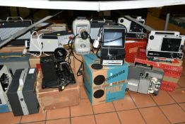 A QUANTITY OF HOME CINEMATIC EQUIPMENT, much of it boxed or cased, including Eumig Mark 605D, Mark